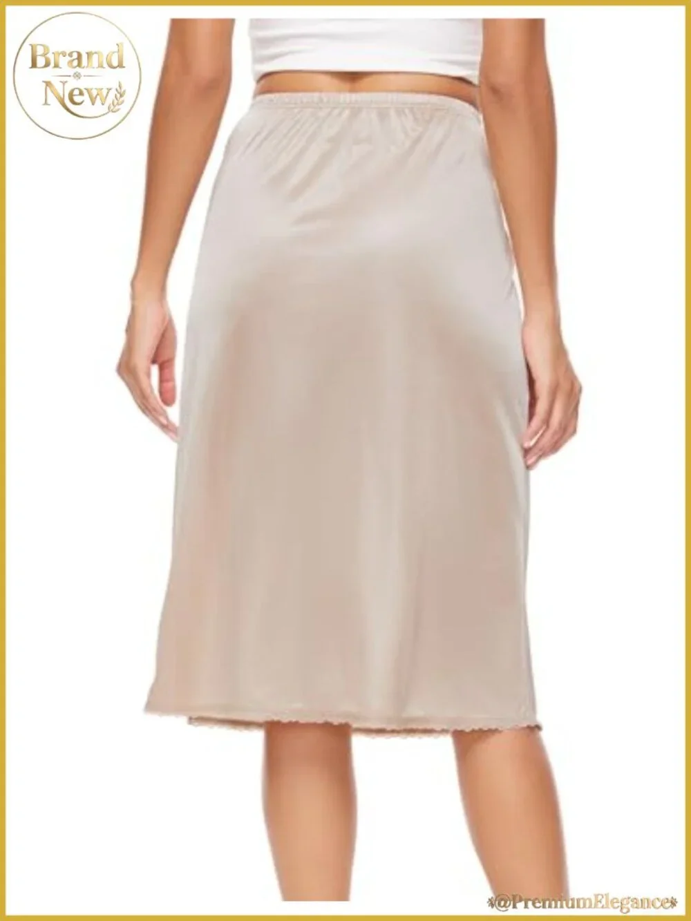 Half Slip for Women Non Cling Underskirt Silky Polyester Under Dress